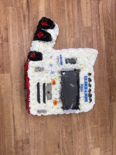 Lorry Tribute - A bespoke floral lorry tribute, individually crafted to celebrate a career, passion or lifetime spent on the road.